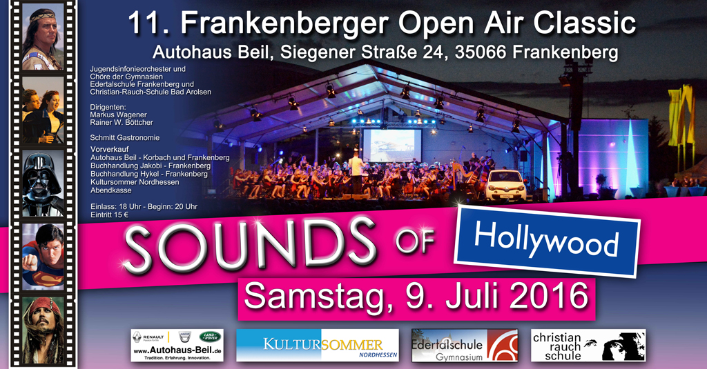 Offizielle Werbe-Banner für das 11. Frankenberger Open Air Classic im Autohaus Beil Frankenberg